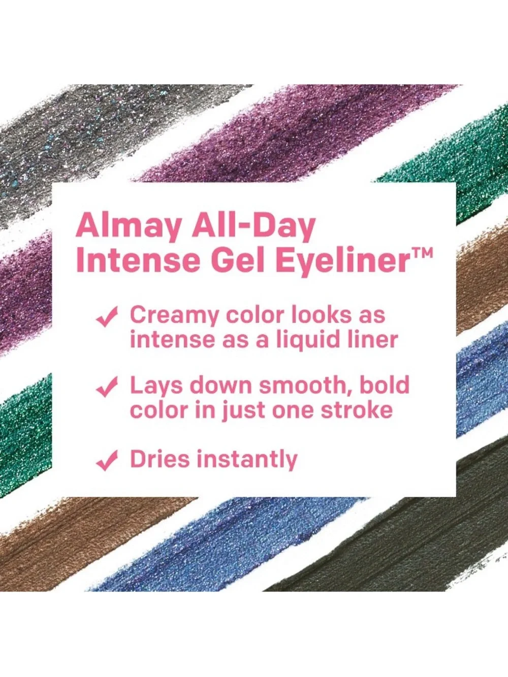 Almay All-Day Intense Waterproof Gel Eyeliner - All-day Gray, NEW